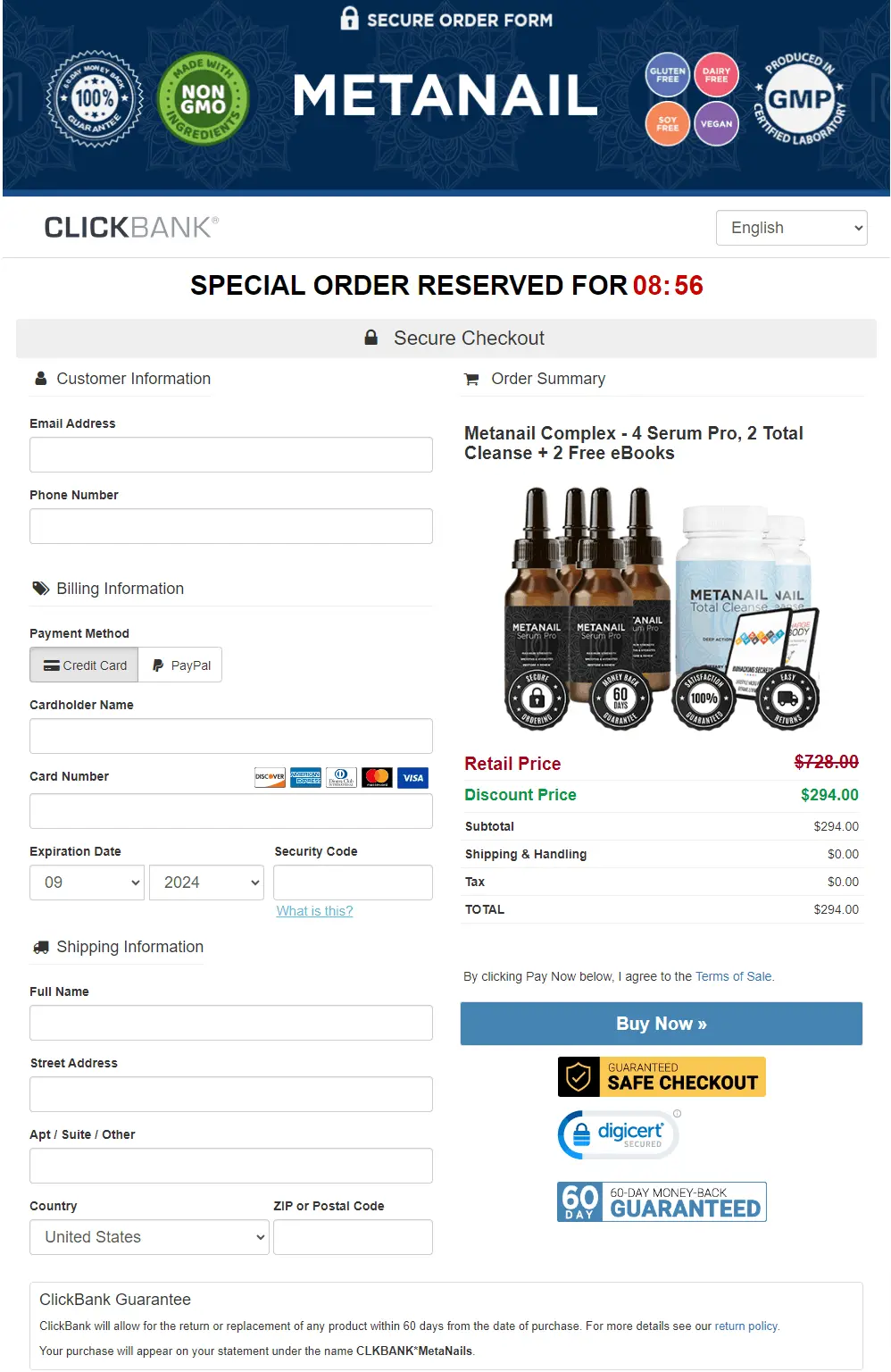  Metanail Complex Order Form